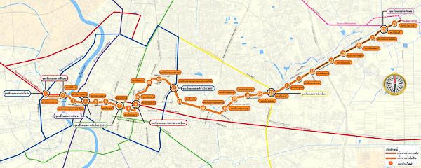 แผนที่แนวเส้นทาง