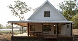 แบบบ้านชั้นครึ่ง Contemporary ในบ้านสวนเกษตร