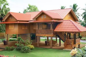 แบบบ้านทรงไทย แบบบ้านฟรีจากกระเบื้องตราช้าง