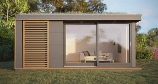 แบบโฮมออฟฟิศ Home Office เรียบขรึมเข้ากับธรรมชาติ