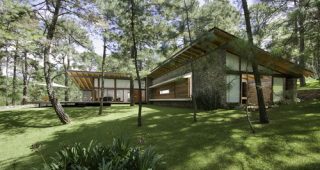 แบบบ้านชั้นเดียว บ้านผนังหิน เรียบหรู สงบงาม สไตล์เซน