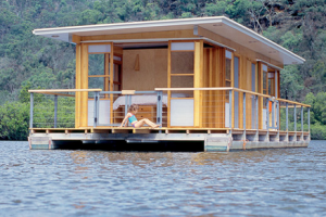 แบบบ้านลอยน้ำ เรือนแพสไตล์โมเดิร์น