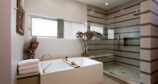 15 เทคนิคพรางตาให้ห้องน้ำกว้างขึ้นด้วยลายขวาง