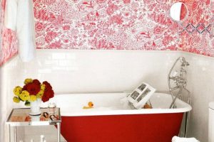 รวมแบบ 20 ห้องน้ำสีแดง ร้อนแรง เลิศ ๆ เกินห้ามใจ