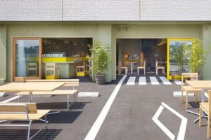 แบบตกแต่งร้านกาแฟ โดดเด่นมีเอกลักษณ์จากเส้นจราจร