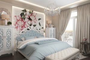 ห้องนอนสวยหวานสไตล์วินเทจ เย็นตาสบายใจด้วยสีฟ้า-ขาว