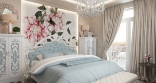 ห้องนอนสวยหวานสไตล์วินเทจ เย็นตาสบายใจด้วยสีฟ้า-ขาว