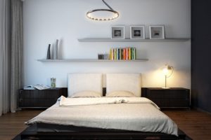 ห้องนอนสีน้ำเงินเข้มสุดเท่สำหรับชายหนุ่มรุ่นใหม่