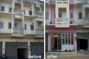 Renovate ตึกแถวเก่าๆให้กลายเป็นร้านเบเกอรี่สุดเก๋