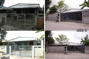 Renovate บ้านเก่า 30 ปี เน้นรั้ว และ สวนหน้าบ้าน