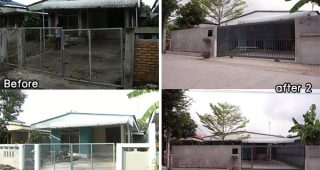 Renovate บ้านเก่า 30 ปี เน้นรั้ว และ สวนหน้าบ้าน
