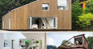 WFH House บ้านที่สร้างจากตู้คอนเทนเนอร์ ทรงปีกนก ในประเทศจีน