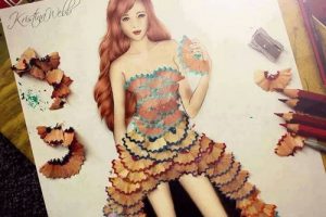 งานอาร์ตจากขี้กบเหลาดินสอ สวยได้แรงบันดาลใจ
