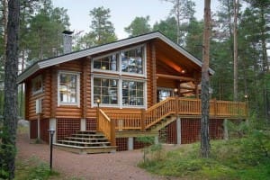 บ้านไม้ Log Cabin สวยอบอุ่นกลางป่า
