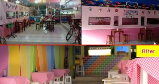 รีโนเวท ร้านไอติมสีชมพู สู่ ร้านไอติมหลากสี