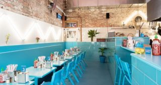 Phamily Kitchen ร้านอาหารเวียดนาม สีขาวฟ้า สไตล์ลอฟท์ จากออสเตรเลีย