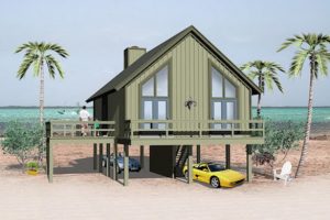 แบบแปลนบ้าน Beach House ยกพื้นสูง