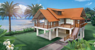แบบบ้านยกพื้นสูง สวยเหมือนบ้านตากอากาศริมทะเล
