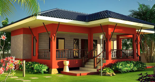 บ้านสวยแนวรีสอร์ทดีไซน์ทันสมัย สีสันสดโดดเด่น
