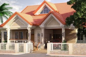 บ้านสวยอบอุ่นหลังคาสีส้ม