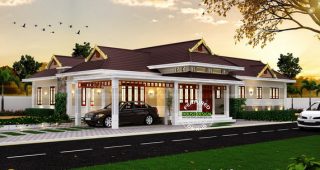 แบบบ้านหรูชั้นเดียว ตกแต่งภายในโมเดิร์น