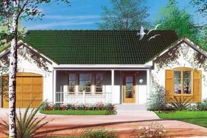 แบบบ้านสีขาวสวยใส มาพร้อมที่จอดรถในตัว