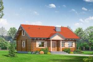 Polanczyk แบบบ้านไม้ Log Cabin แต่งสีชมพูดูหวาน