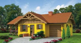 Modena แบบแปลนบ้านสีเหลืองสวยกำลังพอดี มีห้องทำงานส่วนตัว