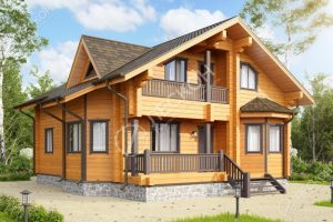 แบบแปลนบ้านไม้ Log Cabin หลังงาม พักผ่อนสบายในต่างจังหวัด