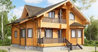 แบบแปลนบ้านไม้ Log Cabin หลังงาม พักผ่อนสบายในต่างจังหวัด