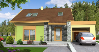 WRF1544 แบบบ้านสวยร่วมสมัยแต่งสีเขียวสดใสสบายตา