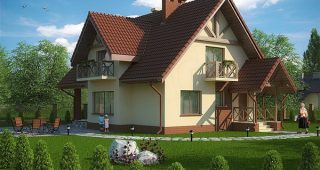KRF1645 แบบบ้านสวยแนวคันทรี่หลังใหญ่น่าอยู่