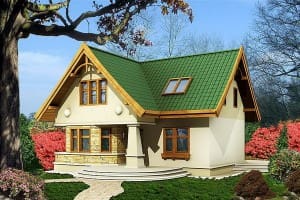 WRF1304 แบบบ้านสวยสไตล์คันทรี่ผสมคลาสสิกย้อนยุค