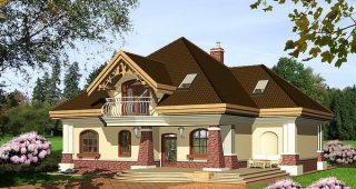 WRF1249 แบบบ้านสวยอลังแต่งอิฐแนวคลาสสิก