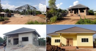 รีวิว : สร้างบ้านชั้นเดียวหลังน้อย พื้นที่ใช้สอย 90 ตร.ม. ในงบ 750,000 บาท