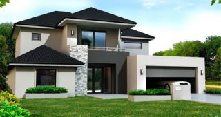 แบบบ้านสองชั้นแนวหรู สวยสง่างาม