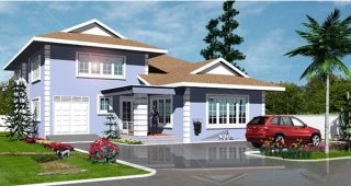 Odikro แบบบ้านสีฟ้าสวยหรู สวยสดใสพื้นที่เยอะ