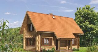 แบบบ้าน Log Cabin สองชั้น สวยสงบน่าอยู่สุดๆ