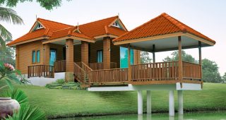 แบบบ้านไทยประยุกต์สวยๆ ด้วยวัสดุที่ลงตัว