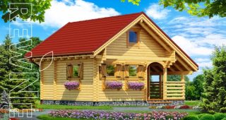Figiel I แบบบ้านไม้ Log Cabin เหมาะกับรีสอร์ท