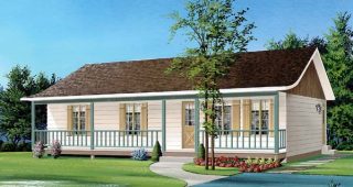 แบบบ้านสบายแนว Ranch House ขนาด 3 ห้องนอน