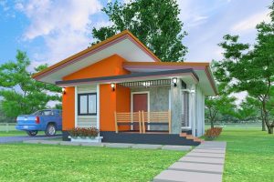 แบบบ้านเกษตรโมเดิร์นนาโน พื้นที่ใช้สอย 66 ตร.ม. งบประมาณ 8 แสนบาท