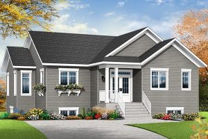 แบบบ้านสีเทาแนว Ranch House สดใสลงตัว