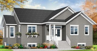 แบบบ้านสีเทาแนว Ranch House สดใสลงตัว