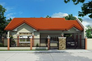 แบบบ้านชั้นเดียว ประดับหินกาบ สวยงามลงตัว