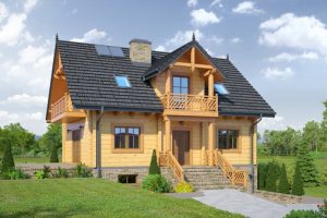 แบบบ้าน Log Cabin สวยโปร่ง เหมาะกับชนบท