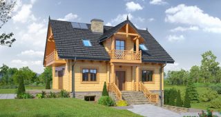 แบบบ้าน Log Cabin สวยโปร่ง เหมาะกับชนบท