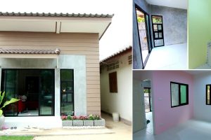 รีวิว บ้านชั้นเดียว สไตล์โมเดิร์น 1 ห้องนอน, 1 ห้องน้ำ งบประมาณ 3 แสนบาท