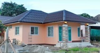 รีวิว : สร้างบ้านชั้นเดียว 3 ห้องนอน 2 ห้องน้ำ งบประมาณ 6 แสนบาท