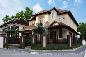 บ้านสวยแนวร่วมสมัยคุมโทนสีครีม-น้ำตาล เพิ่มชีวิตที่สง่างาม